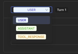 Turn Builder interface with add turn buttons